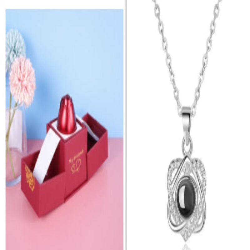 Collier Rose Éternelle – Élégance & Boîte Cadeau Romantique