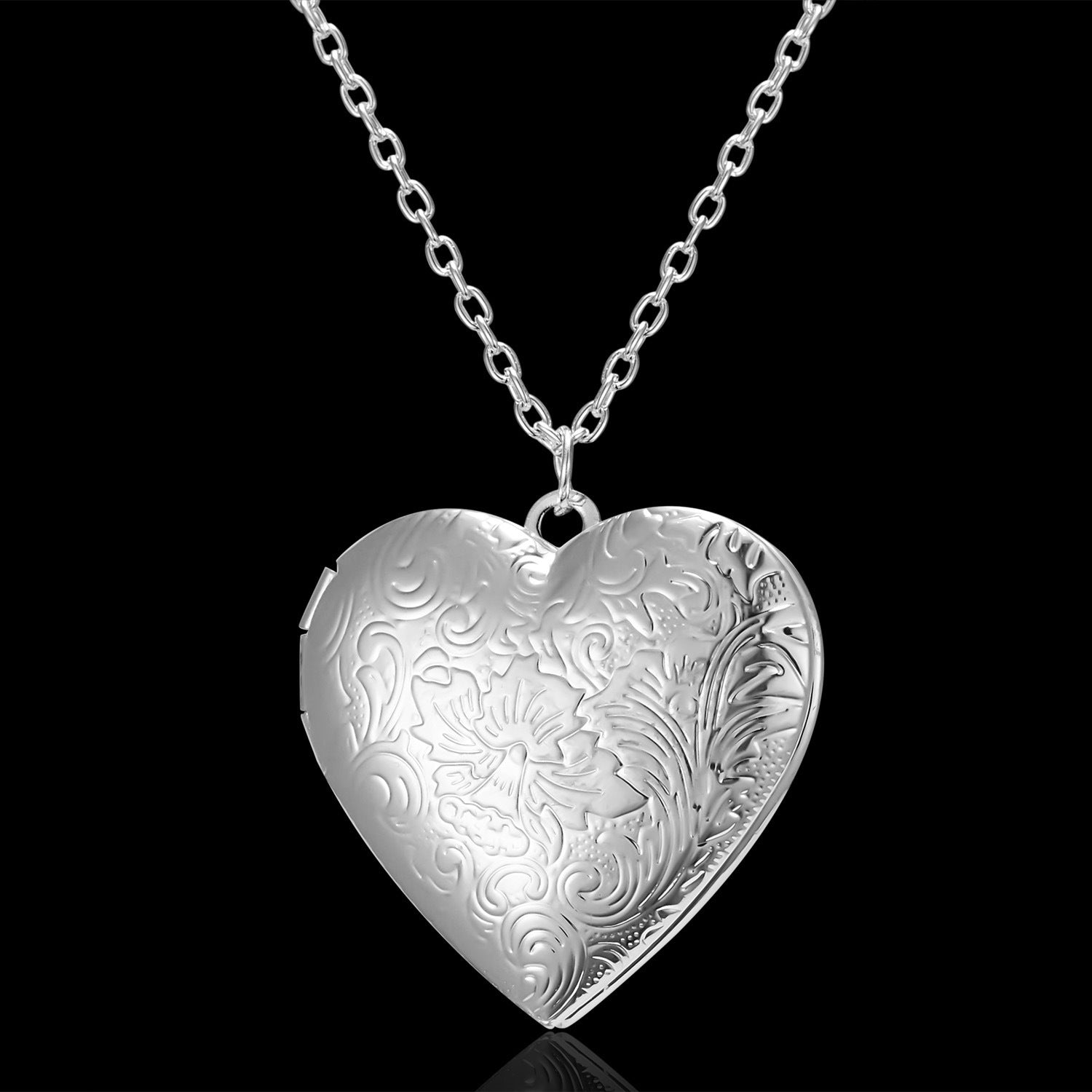 Collier Gravé "Amour Éternel" – Médaillon Personnalisé en Cœur & Bijou Photo