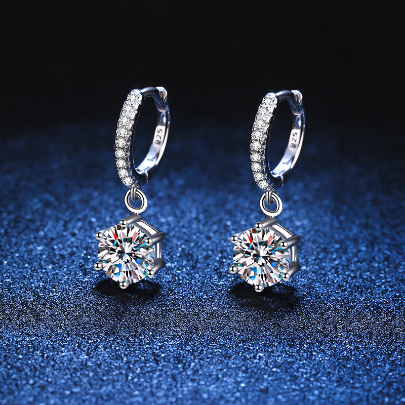 Boucles d’Oreilles Élégance Éternelle – Moissanite D Color &  Argent Sterling 925