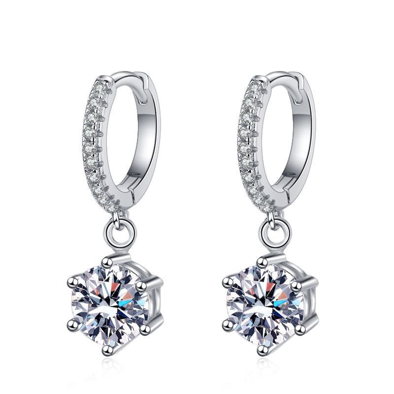 Boucles d’Oreilles Élégance Éternelle – Moissanite D Color &  Argent Sterling 925