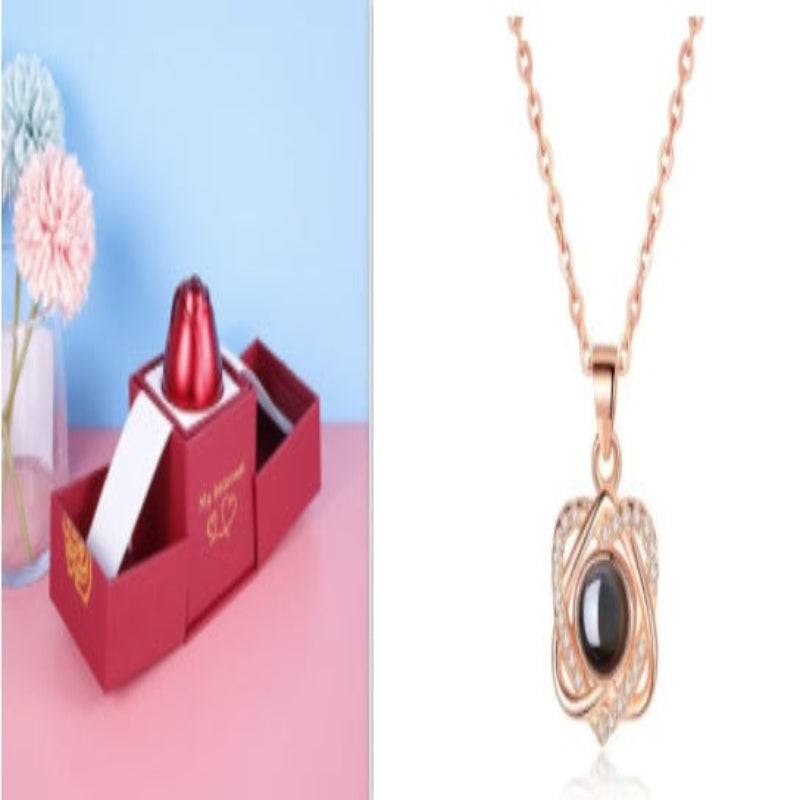 Collier Rose Éternelle – Élégance & Boîte Cadeau Romantique