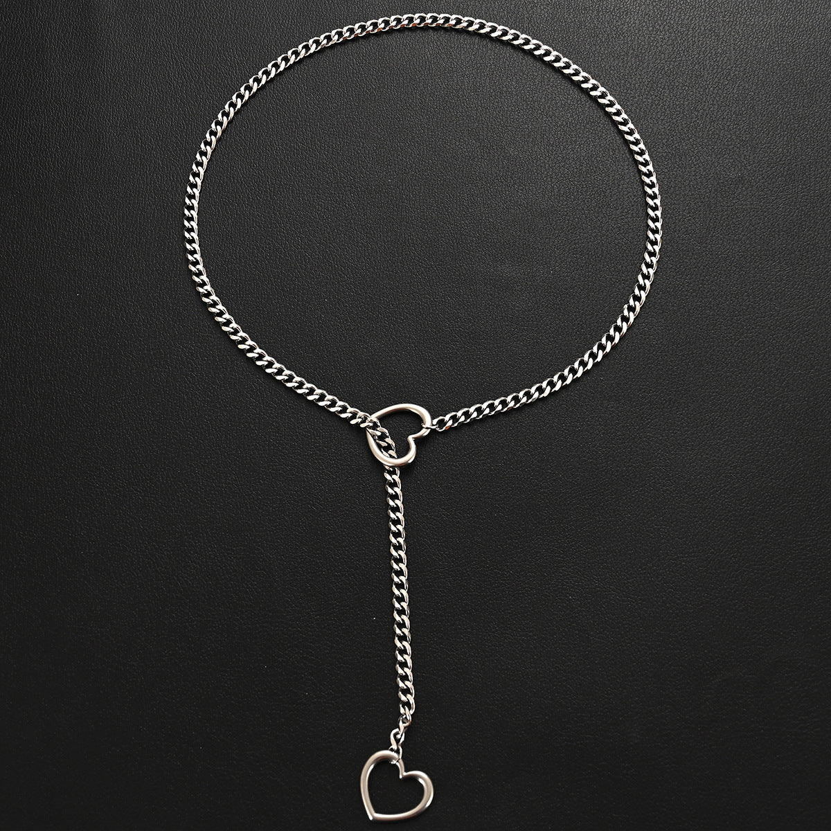 Collier Cubain Ajustable – Cœur Acier Inoxydable &  Style Moderne