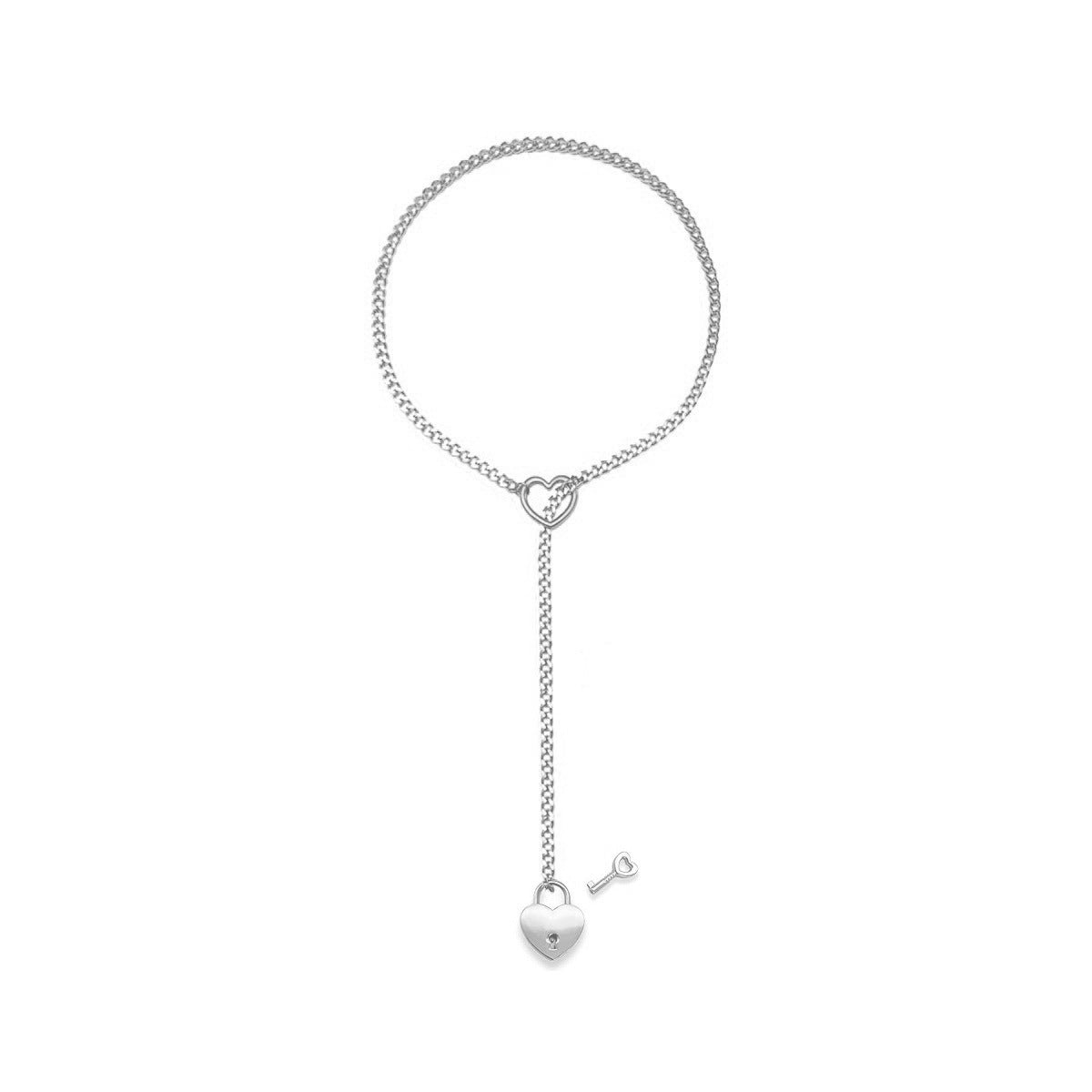 Collier Cubain Ajustable – Cœur Acier Inoxydable &  Style Moderne