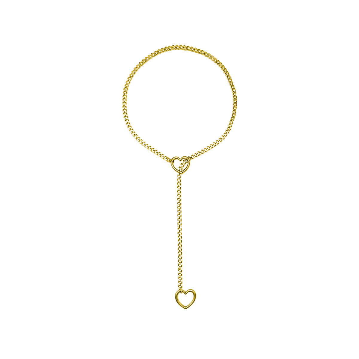 Collier Cubain Ajustable – Cœur Acier Inoxydable &  Style Moderne